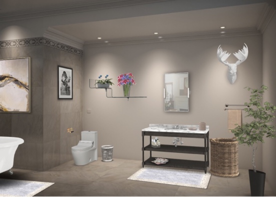 Luxury bathroom part 1 Design Rendering