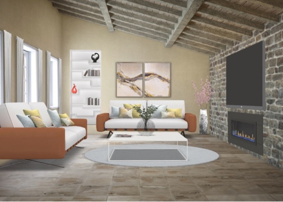 cosy lounge  Design Rendering