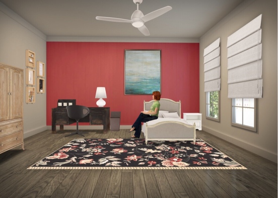 This is a teens room and the house is called pop Design Rendering