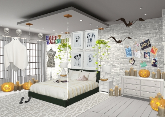 Festive bedroom Design Rendering
