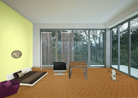 Bedroom with training function Design Rendering