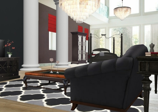 Lux bedroom Design Rendering