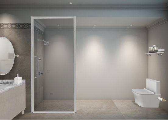 Luxe bathroom  Design Rendering