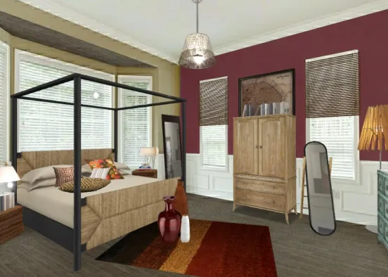 Chambre style ethnique  Design Rendering