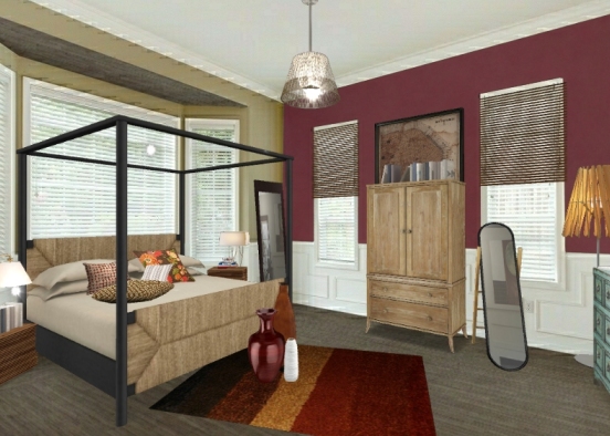 Chambre style ethnique  Design Rendering