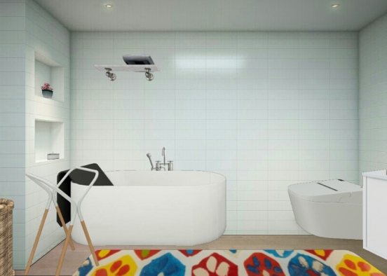 Simple bath Design Rendering
