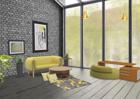 mellow yellow ( office design ) Design Rendering
