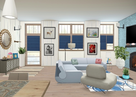 Piccolo soggiorno Design Rendering