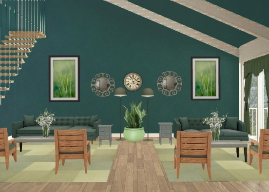 Five shades of green  Design Rendering