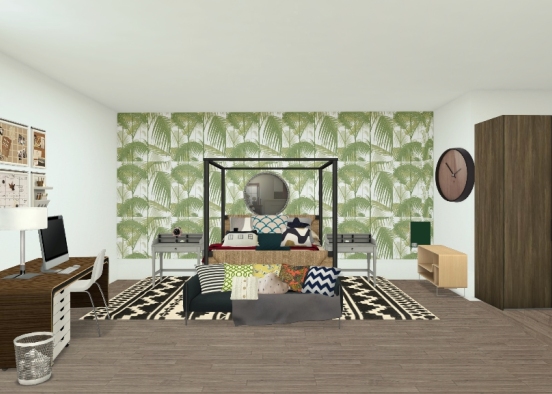 Teen dream bedroom Design Rendering