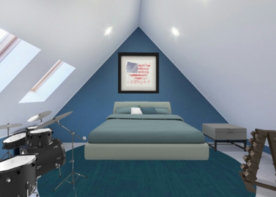 Dormitorio de adolescente Design Rendering