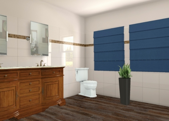 Cabin bathroom Design Rendering