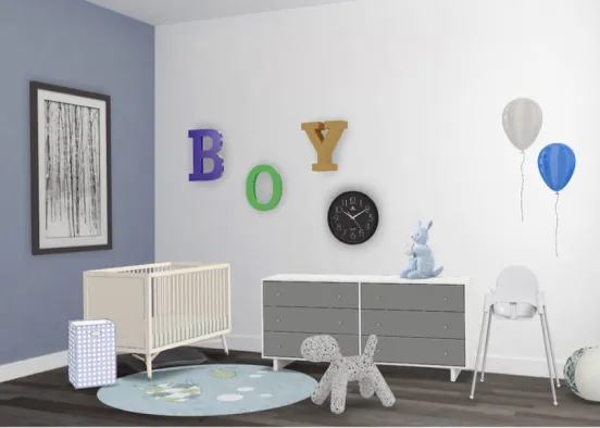 boys baby room Design Rendering