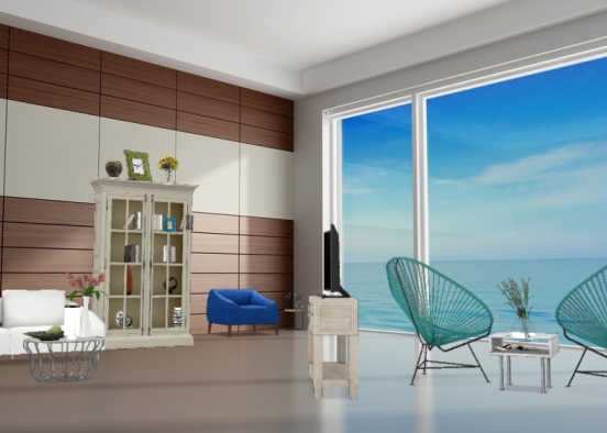 Oceanside Livingroom  Design Rendering