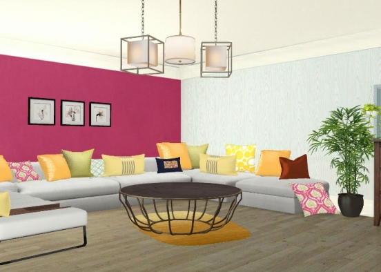 Living room sofa Design Rendering