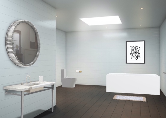 Serene bathroom Design Rendering