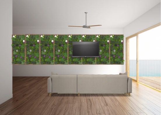 floral lounge room Design Rendering