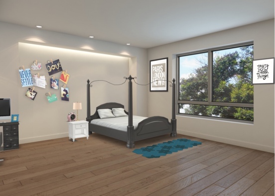 Adolescent bedroom Design Rendering