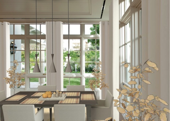 Cozy Autumn Dining Room 🍁🍂👩🏼‍🌾 Design Rendering