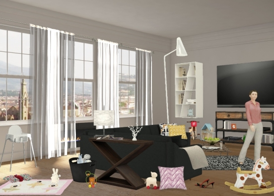 Living room (kids)  Design Rendering