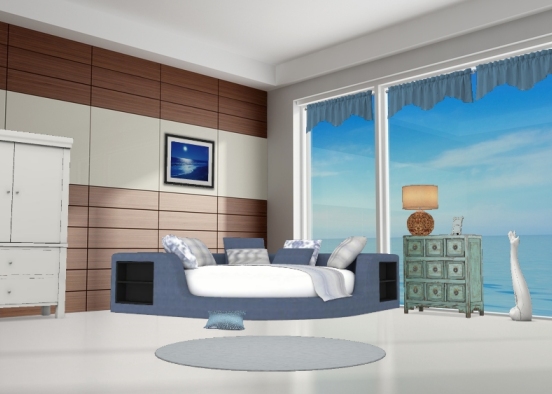 Beach bedroom Design Rendering