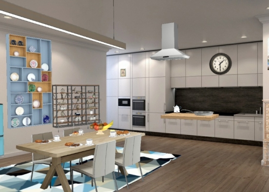 Cozinha funcional Design Rendering