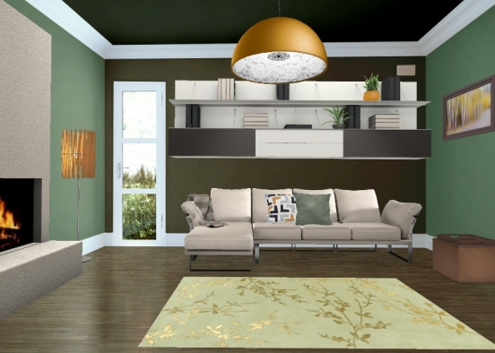Green with a dash of gold Design Rendering