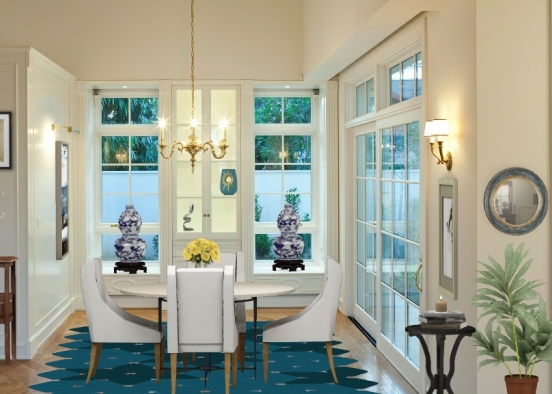 Traditional Dining Design Rendering