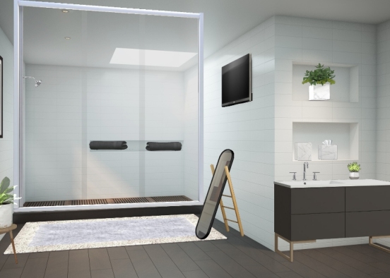 Salle de bain moderne  Design Rendering