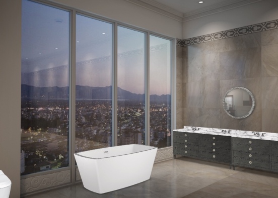 Bathroom «good view» Design Rendering