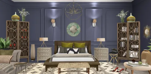 Gray Wall Warm Bedroom