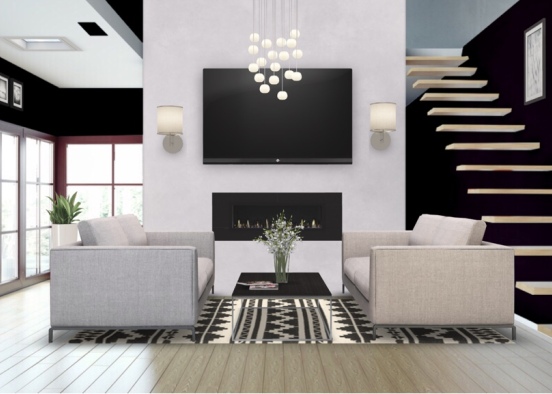 Cozy Living room Design Rendering