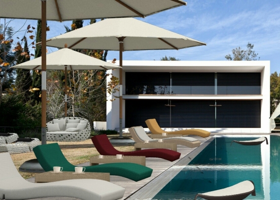 Summer gardeb with swimming pool-1 Design Rendering