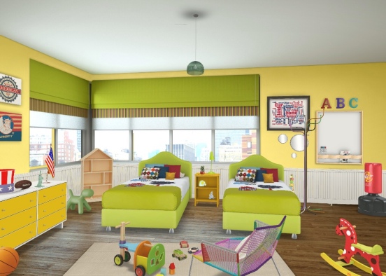 American Kids Room.🇺🇸 Design Rendering