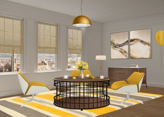 Жёлтая комната Design Rendering
