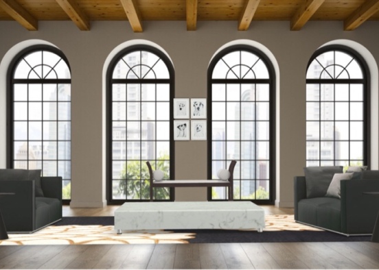New York apartment living room Design Rendering