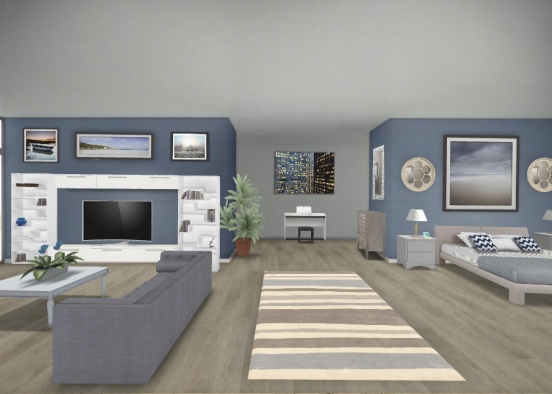 Bedroom living space Design Rendering