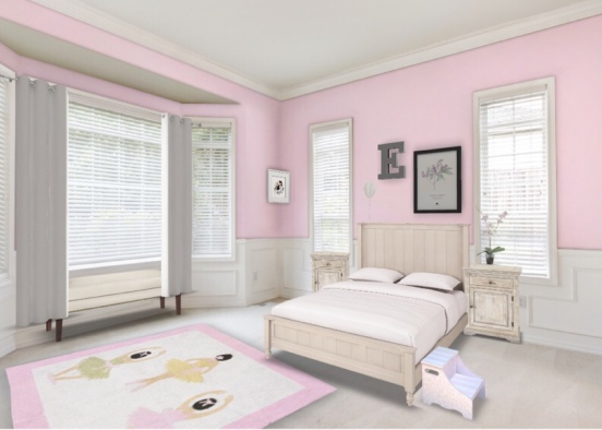 7 year old girl bedroom  Design Rendering