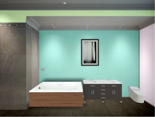 Rich and poor home bathroom
