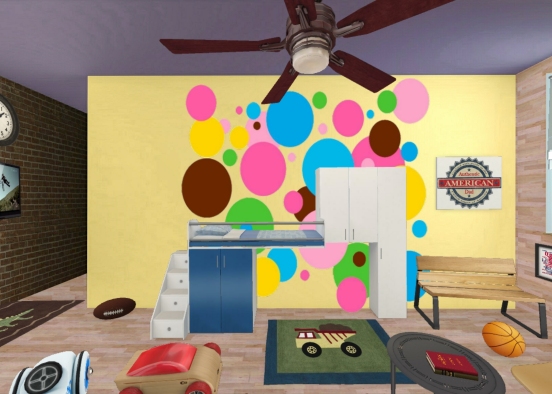 Boy room to playing  Design Rendering