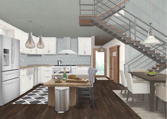 remodeled kitchen  Design Rendering