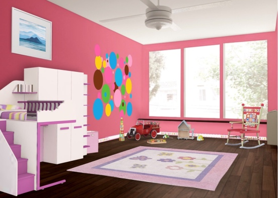 Kid room Design Rendering