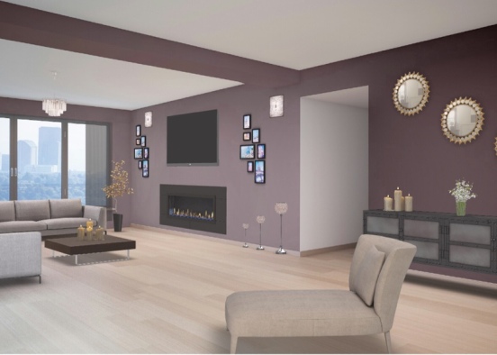cosy apartment living room Design Rendering