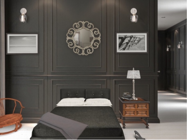 Classy Black Bedroom! Beautiful Blend of Colors and Styles!