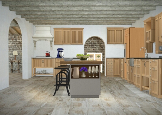 European kitchen  Design Rendering
