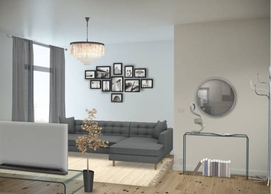 Apartment 1 Living room Design Rendering