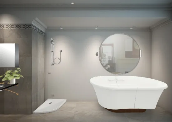 Modern bathroo Design Rendering