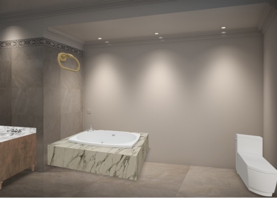 classic baThroom  Design Rendering