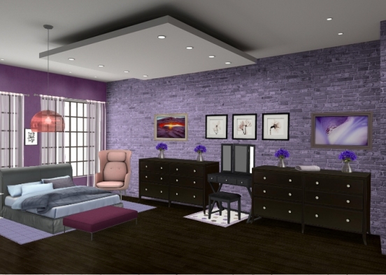 Sleeping purple Design Rendering