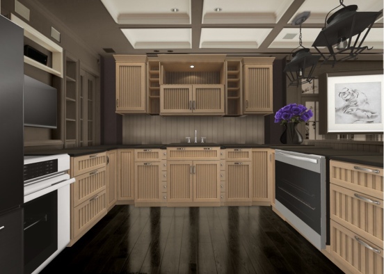 The apartment kitchen Design Rendering
